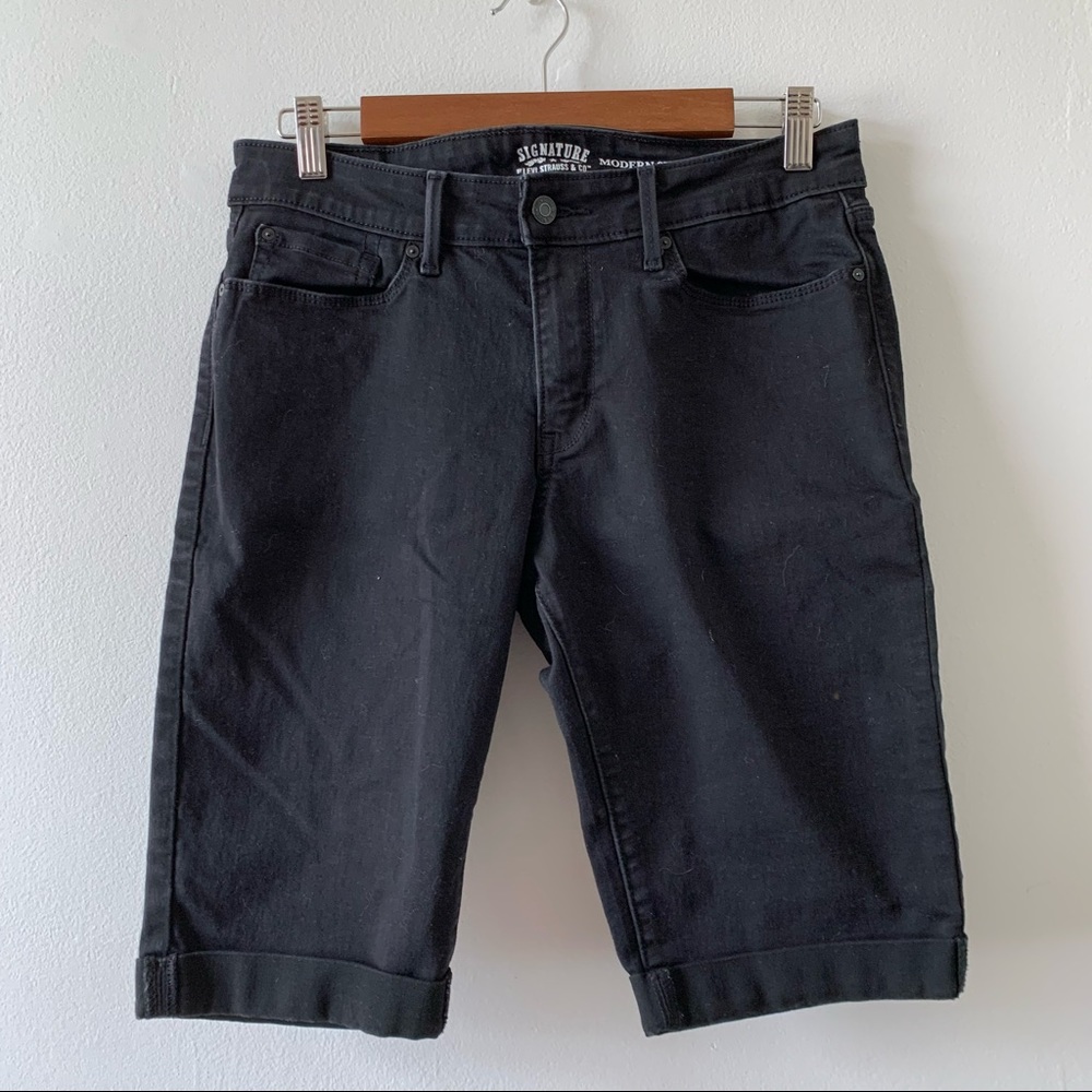 Levi Strauss Signature Modern Skinny Shorts Women's 10 / 30 Black